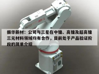 振华新材：公司与三星在中镍、高镍及超高镍三元材料领域均有合作，目前处于产品验证阶段的简单介绍